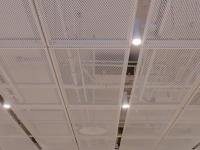 白色铝拉网吊顶-铝网价格-拉网铝板天花