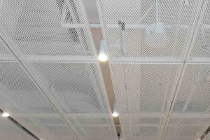 白色铝拉网吊顶-铝网价格-拉网铝板天花